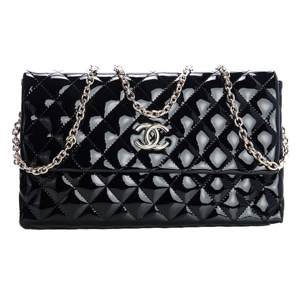 Best Chanel A30127 Patent Leather Shoulder Flap Bag Black On Sale